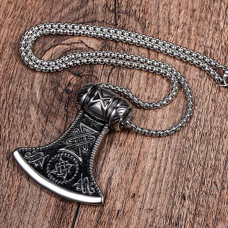 Hache viking collier