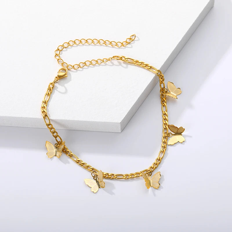 Bracelet de cheville papillon