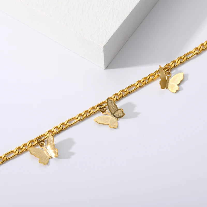 Bracelet de cheville papillon