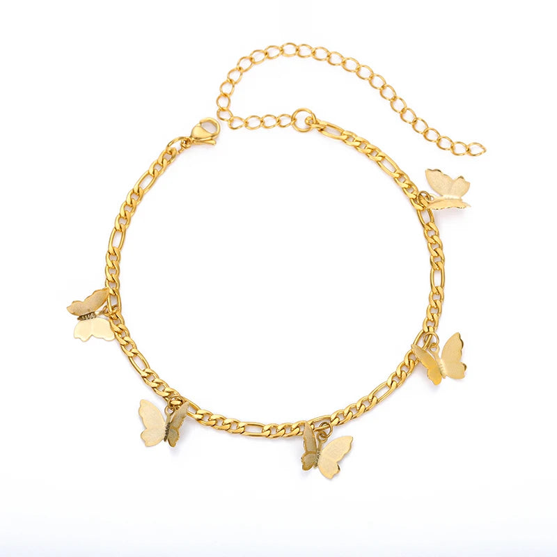 Bracelet de cheville papillon